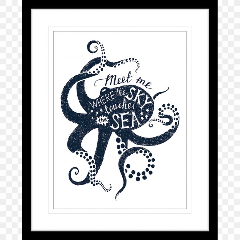 Octopus Drawing, PNG, 1000x1000px, Octopus, Animal, Art, Calligraphy, Crest Download Free