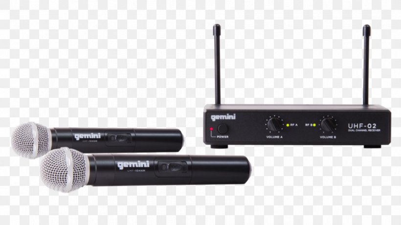 Wireless Microphone Ultra High Frequency Very High Frequency Disc Jockey, PNG, 893x502px, Microphone, Audio, Audio Equipment, Audio Receiver, Disc Jockey Download Free