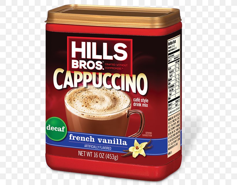 Cappuccino Instant Coffee White Coffee Caffè Mocha Drink Mix, PNG, 640x640px, Cappuccino, Caffeine, Caramel, Coffee, Cup Download Free