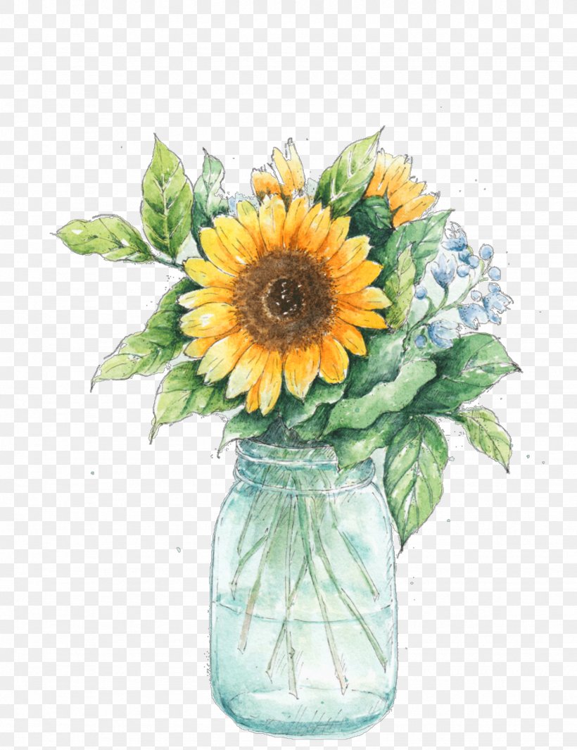 Clip Art Mason Jar Image Common Sunflower Paper, PNG, 1538x1999px, Mason Jar, Artificial Flower, Centrepiece, Common Sunflower, Cut Flowers Download Free