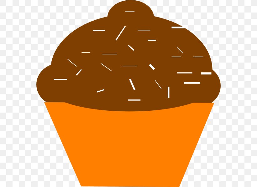 Cupcake Muffin Birthday Cake Orange Clip Art, PNG, 588x598px, Cupcake, Birthday Cake, Blog, Brown, Commodity Download Free