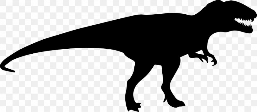 Tyrannosaurus Carcharodontosaurus Dinosaur Stegosaurus Iguanodon, PNG, 980x430px, Tyrannosaurus, Baryonyx, Black And White, Carcharodontosaurus, Dinosaur Download Free