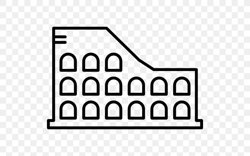 Colosseum Clip Art, PNG, 512x512px, Colosseum, Area, Black, Black And White, Line Art Download Free