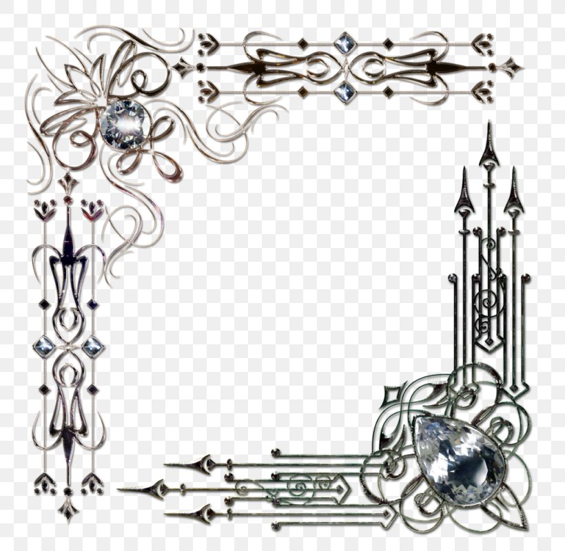 Picture Frames Ornament Rendering Clip Art, PNG, 1024x1000px, Picture Frames, Art, Art Museum, Black And White, Body Jewelry Download Free