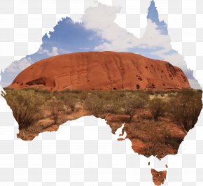Rock - Australia Silhouette Vector Map PNG