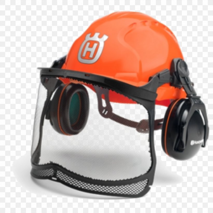 Helmet Visor Husqvarna Group Personal Protective Equipment Chainsaw, PNG, 3000x3000px, Helmet, Arborist, Baseball Equipment, Bicycle Clothing, Bicycle Helmet Download Free