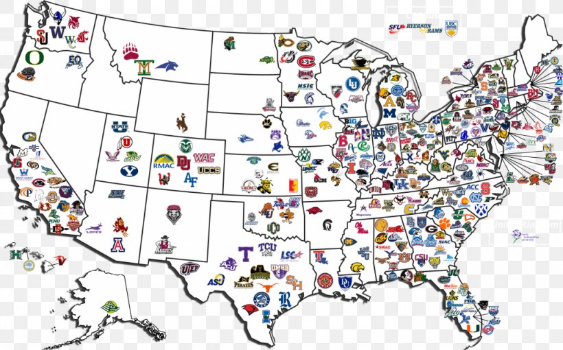 Ncaa Team Logos Map