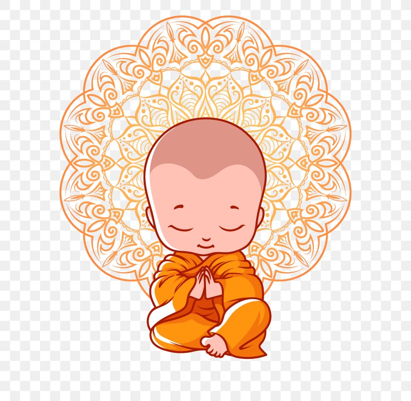Bhikkhu Cartoon Buddhism Monk, PNG, 800x800px, Watercolor, Cartoon, Flower,  Frame, Heart Download Free