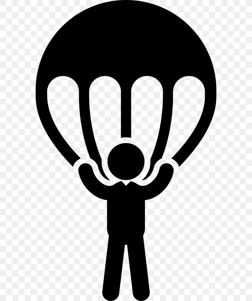 Parachute Download, PNG, 590x980px, Parachute, Black And White, Human Behavior, Joint, Monochrome Photography Download Free