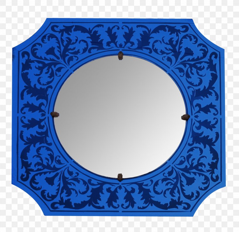 Curved Mirror Picture Frames Art Deco Rectangle, PNG, 2554x2480px, Mirror, Art, Art Deco, Blue, Cobalt Blue Download Free
