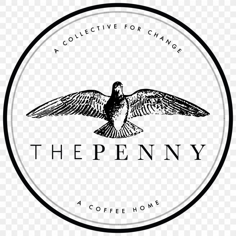 Logo The Penny Coffee Copper, PNG, 2000x2000px, Logo, Art, Beak, Bird, Black And White Download Free