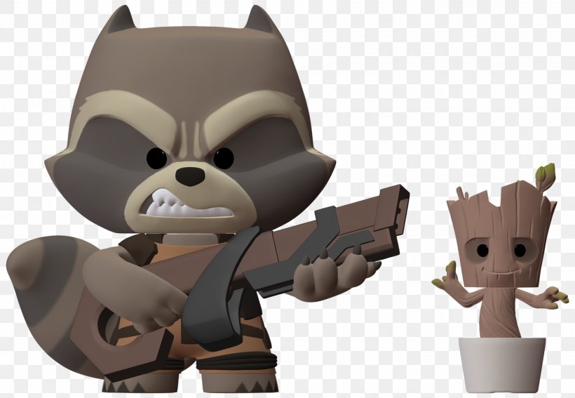 Rocket Raccoon Groot Star-Lord Action & Toy Figures Guardians Of The Galaxy, PNG, 1900x1315px, Rocket Raccoon, Action Toy Figures, Carnivoran, Fictional Character, Figurine Download Free