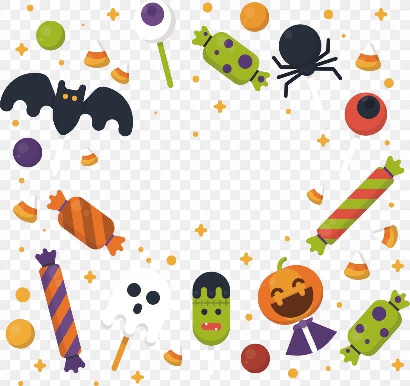 Halloween Candy Pattern, PNG, 2809x2648px, Halloween, Area, Candy, Clip Art, Concepteur Download Free
