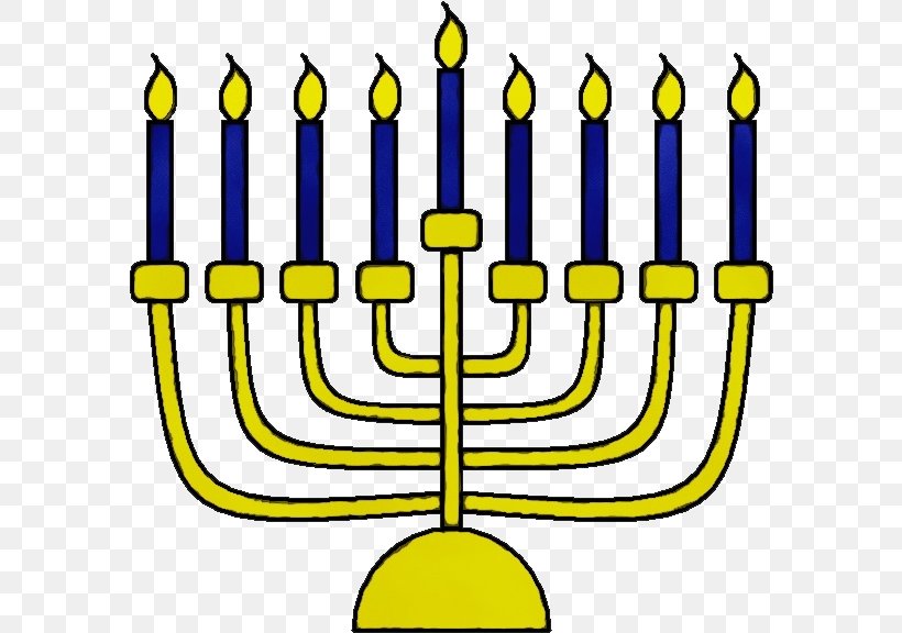 Hanukkah, PNG, 586x576px, Watercolor, Candle Holder, Hanukkah, Menorah, Paint Download Free