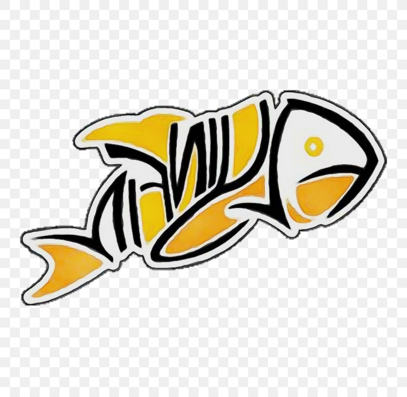 Logo Cartoon Fish Yellow Meter, PNG, 800x800px, Watercolor, Beak, Cartoon, Fish, Line Download Free