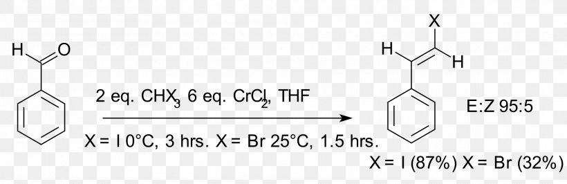 Takai Olefination Olefinierung Alkene Aldehyde Organic Chemistry, PNG, 1920x623px, Alkene, Aldehyde, Area, Benzaldehyde, Black And White Download Free