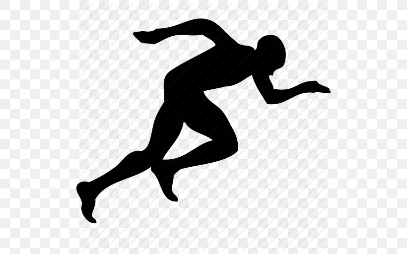 Running Silhouette Stock Illustration Clip Art, PNG, 512x512px, Running, Black And White, Footwear, Joint, Jumping Download Free
