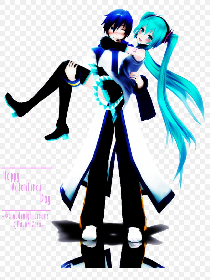 Kaito Hatsune Miku MikuMikuDance Vocaloid Image, PNG, 2400x3200px, Watercolor, Cartoon, Flower, Frame, Heart Download Free