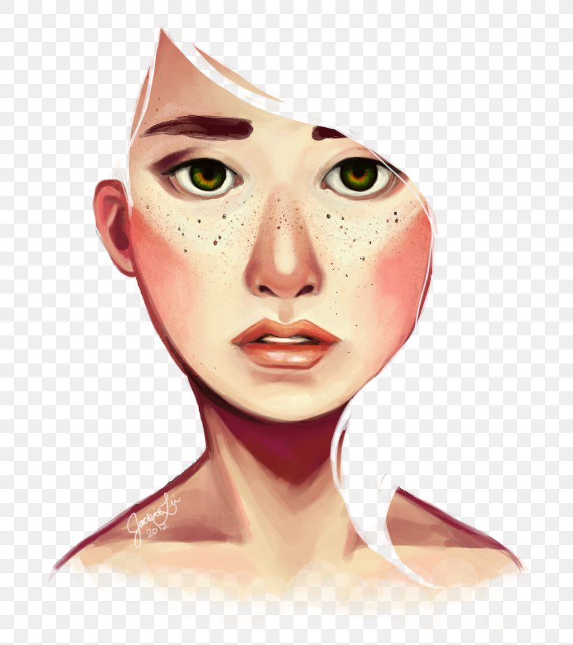 Drawing Freckle Art Portrait, PNG, 712x923px, Drawing, Art, Beauty, Cartoon, Cheek Download Free