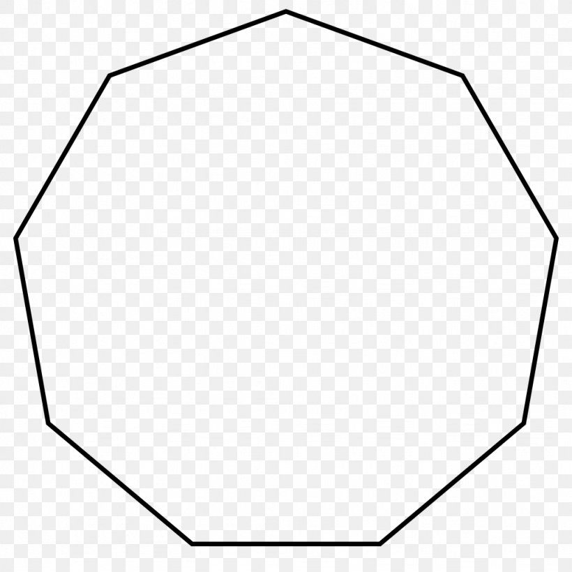 Hendecagon Regular Polygon Dodecagon Nonagon, PNG, 1024x1024px, Hendecagon, Area, Black, Black And White, Convex Polygon Download Free