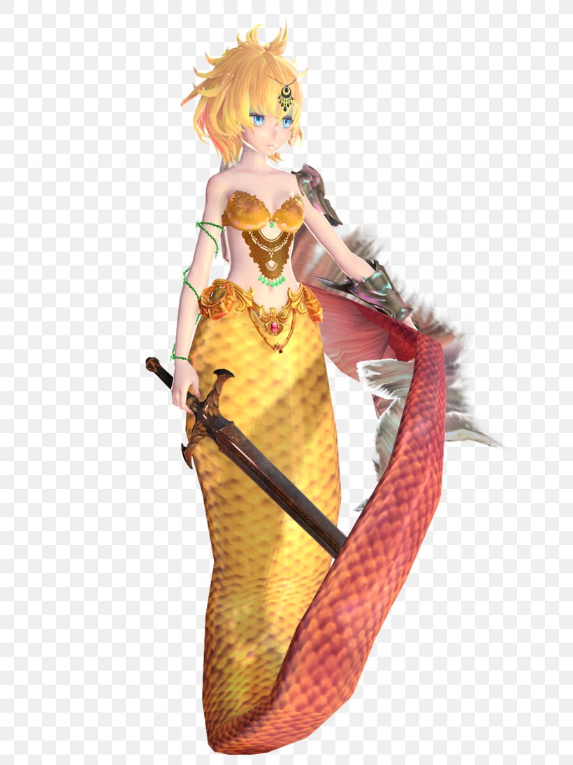 Mermaid MikuMikuDance Kagamine Rin/Len Hatsune Miku Legendary Creature, PNG, 730x1095px, Mermaid, Costume, Costume Design, Deviantart, Drawing Download Free