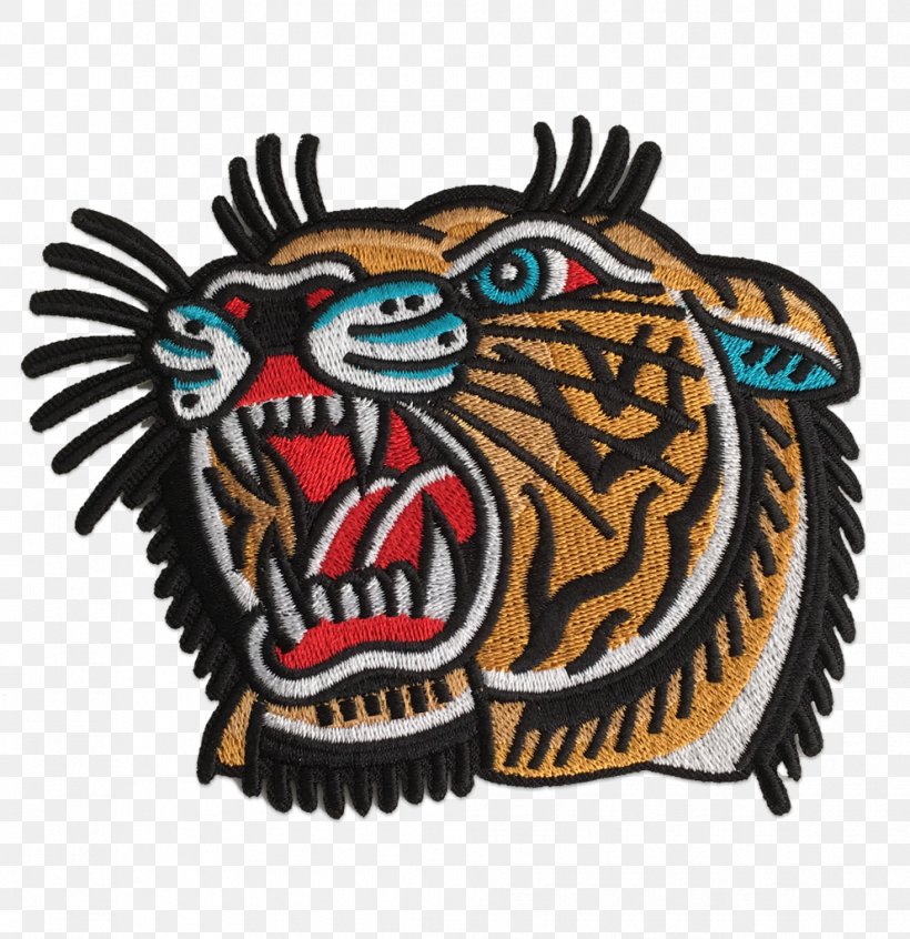 Embroidered Patch Iron-on Embroidery Bengal Tiger, PNG, 992x1024px, Embroidered Patch, Bengal Tiger, Big Cats, Carnivoran, Chenille Fabric Download Free