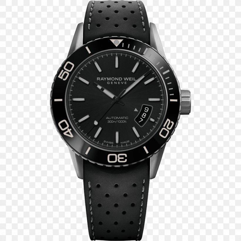Raymond Weil Automatic Watch Diving Watch Watch Strap, PNG, 1000x1000px, Raymond Weil, Amazoncom, Automatic Watch, Black, Brand Download Free
