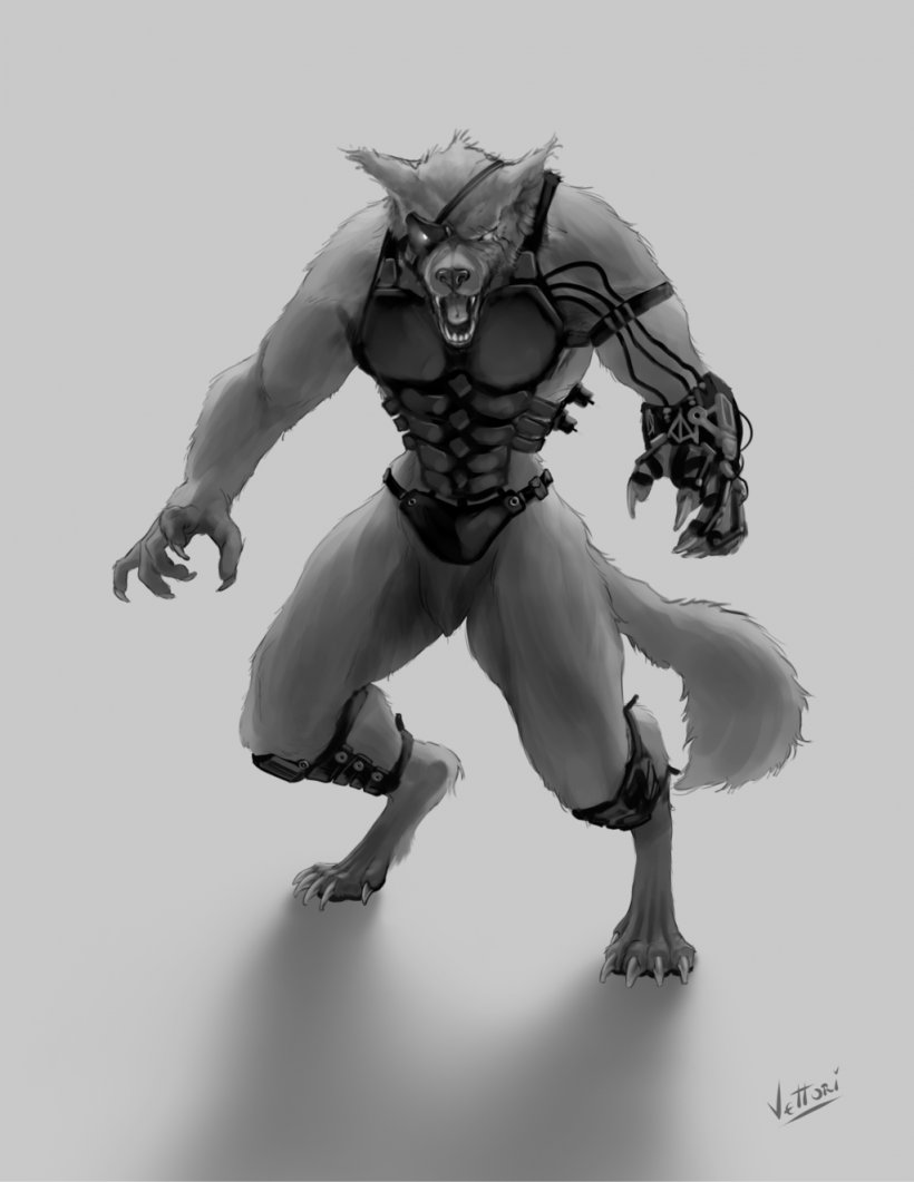Gray Wolf Cyborg Digitigrade Cybernetics Drawing, PNG, 1024x1326px, Gray Wolf, Arm, Armour, Art, Black And White Download Free