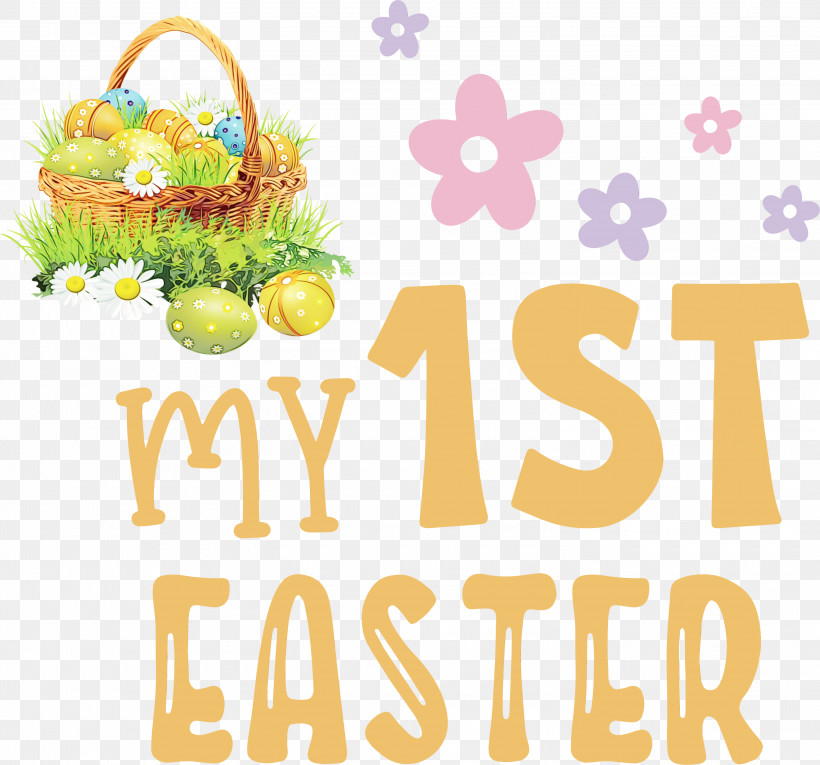 Logo Yellow Meter Number Happiness, PNG, 3000x2802px, My 1st Easter, Easter Baskets, Easter Day, Happiness, Logo Download Free