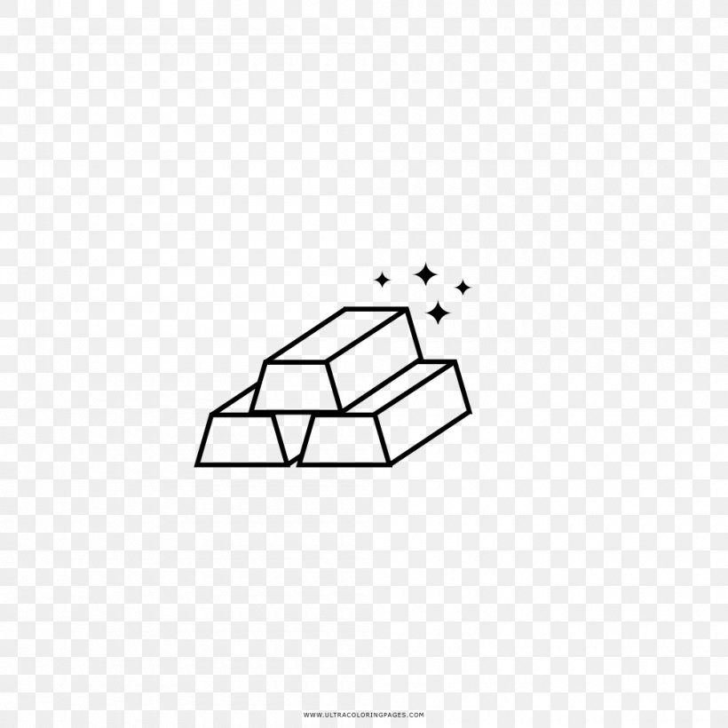 Gold Bar Drawing, PNG, 1000x1000px, Gold, Area, Black, Black And White, Brand Download Free