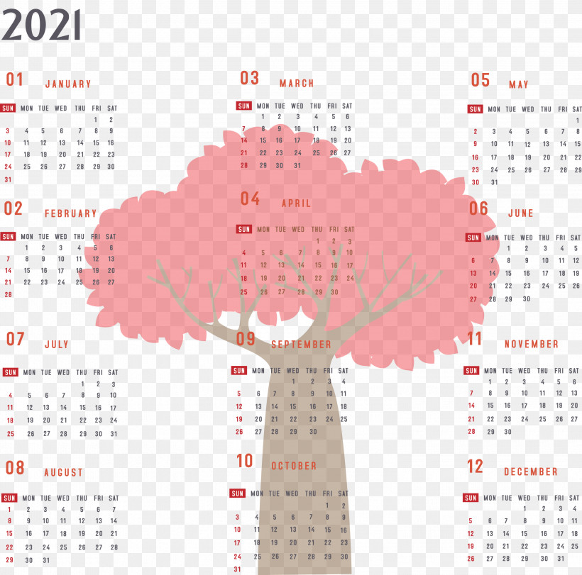 Year 2021 Calendar Printable 2021 Yearly Calendar 2021 Full Year Calendar, PNG, 3000x2970px, 2021 Calendar, Year 2021 Calendar, Calendar System, Meter Download Free