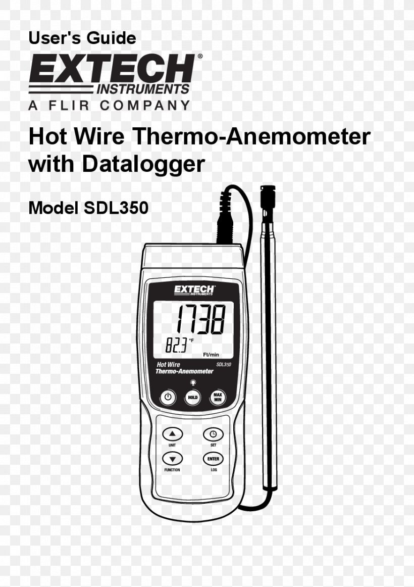 Extech Instruments FLIR Systems Data Logger Measuring Instrument Thermometer, PNG, 875x1240px, Extech Instruments, Anemometer, Area, Black And White, Brand Download Free