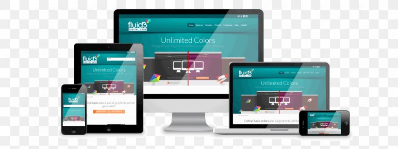 Responsive Web Design Web Development Web Application, PNG, 960x360px, Responsive Web Design, Brand, Communication, Communication Device, Electronic Device Download Free