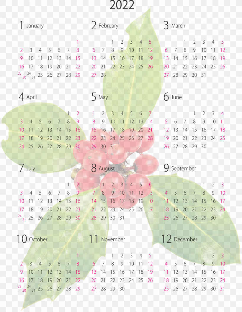 2022 Yearly Calendar Printable 2022 Yearly Calendar, PNG, 2324x3000px, Book, Calendar System, Da Liu Ren, Page, Volume Download Free