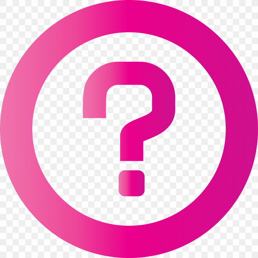 Question Mark, PNG, 3000x3000px, Question Mark, Circle, Line, Logo, Magenta Download Free