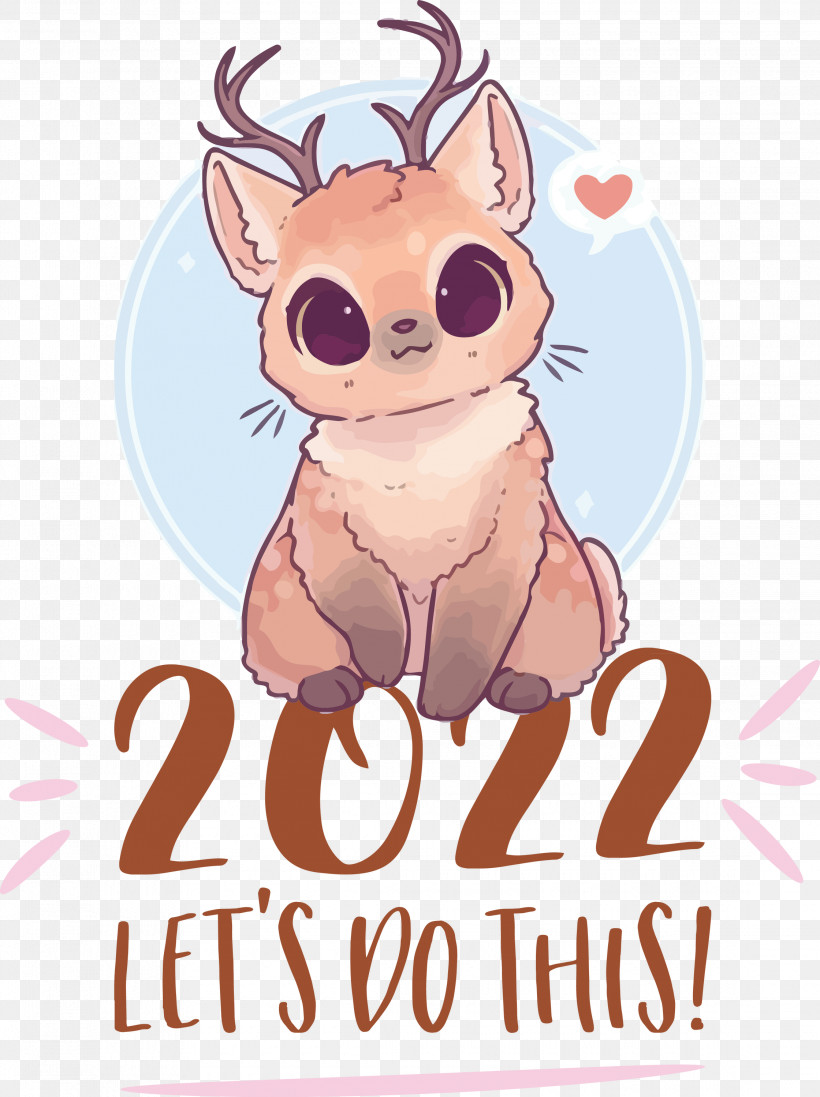 2022 New Year 2022 New Start 2022 Begin, PNG, 2240x2999px, Cat, Cuteness, Deer, Dog, Drawing Download Free