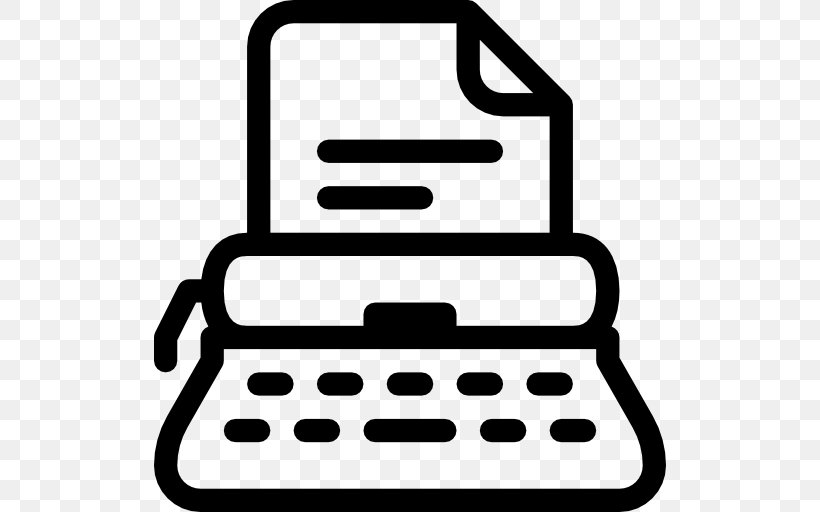 Typewriter, PNG, 512x512px, Typewriter, Black, Black And White, Business, Technology Download Free