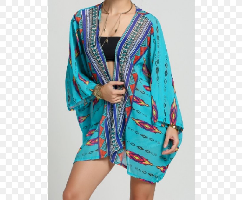 Kimono Sleeve Dress Cardigan Collar, PNG, 680x680px, Kimono, Aqua, Blue, Cardigan, Clothing Download Free