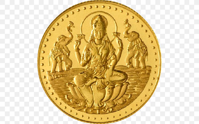 Lakshmi India Gold Coin Ganesha, PNG, 512x512px, Lakshmi, Ancient History, Brass, Bronze Medal, Bullion Download Free