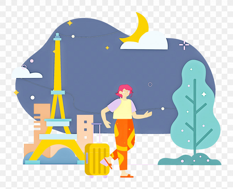 Paris Travel, PNG, 2500x2033px, Paris, Cartoon, Character, Geometry, Line Download Free