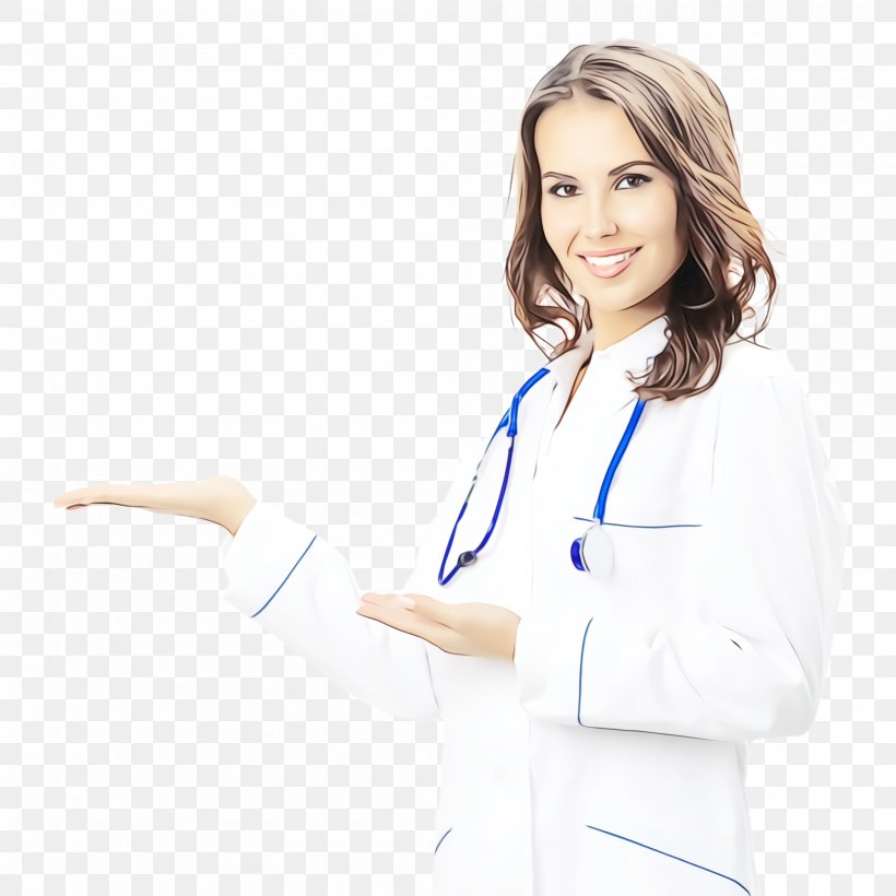 Uniform Medical Assistant White Coat Physician Health Care Provider, PNG, 2000x2000px, Watercolor, Gesture, Health Care Provider, Medical Assistant, Medicine Download Free