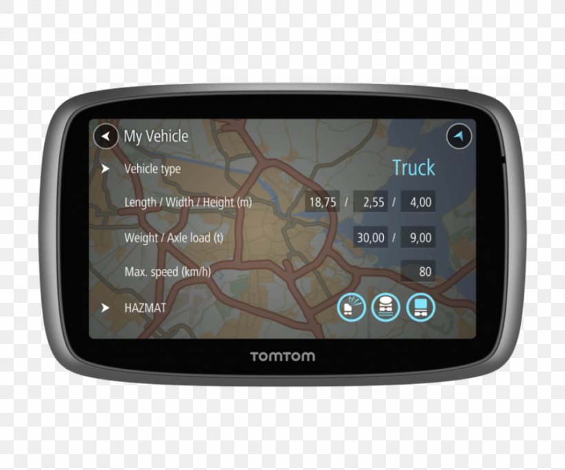 GPS Navigation Systems Satellite Navigation TomTom Trucker 6000, PNG, 960x800px, Gps Navigation Systems, Automotive Navigation System, Display Device, Electronic Device, Electronics Download Free