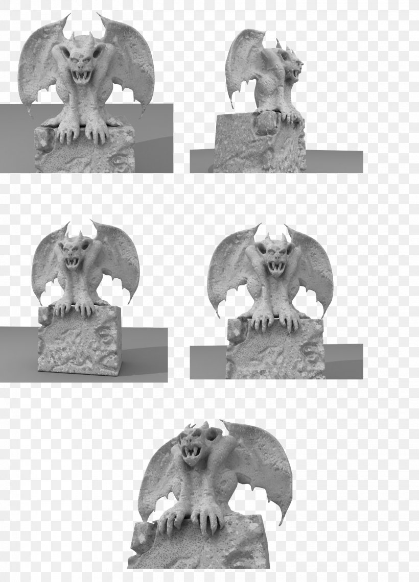 Bat Statue Gargoyle Monster, PNG, 1450x2017px, Bat, Black And White, Bone, Concepteur, Deviantart Download Free