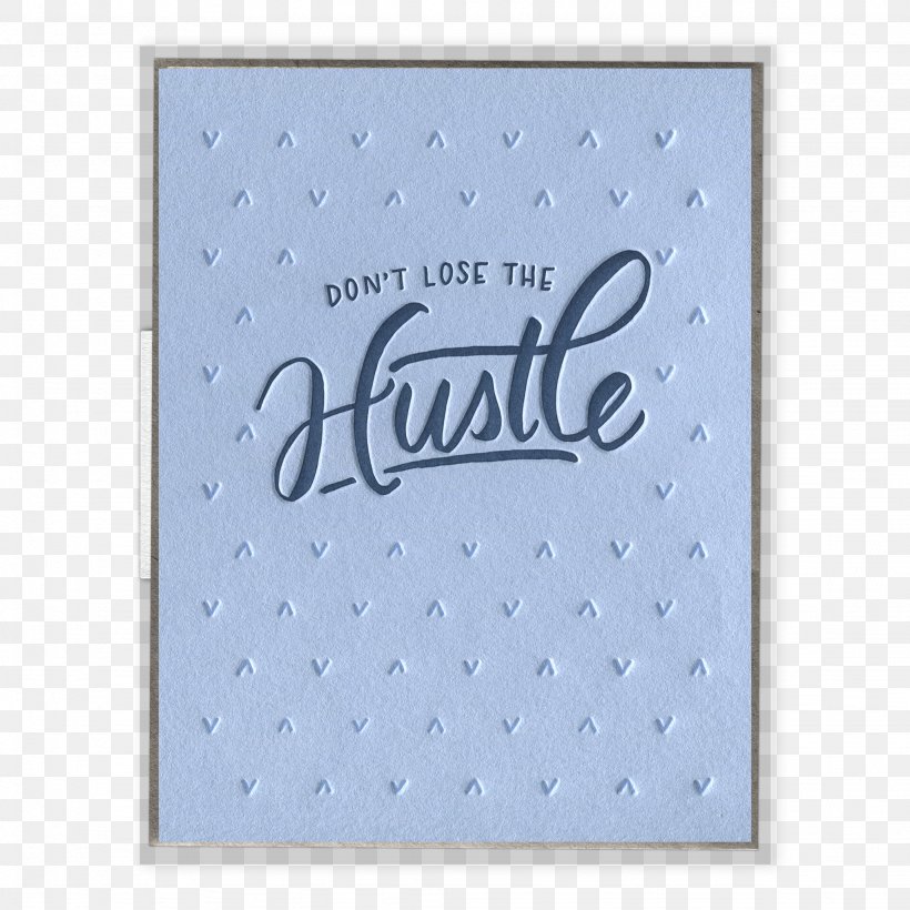Brand Greeting & Note Cards Letterpress Printing Rectangle Font, PNG, 2048x2048px, Brand, Blue, Greeting, Greeting Note Cards, Hustle Download Free
