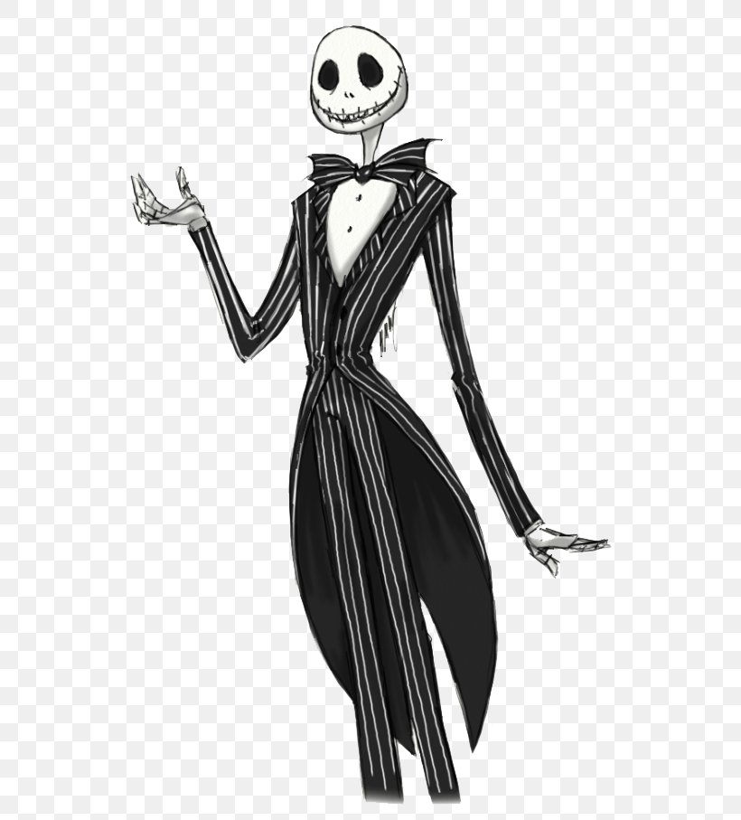 Jack Skellington The Nightmare Before Christmas: The Pumpkin King Drawing Animation, PNG, 574x907px, Jack Skellington, Animation, Art, Black And White, Costume Download Free
