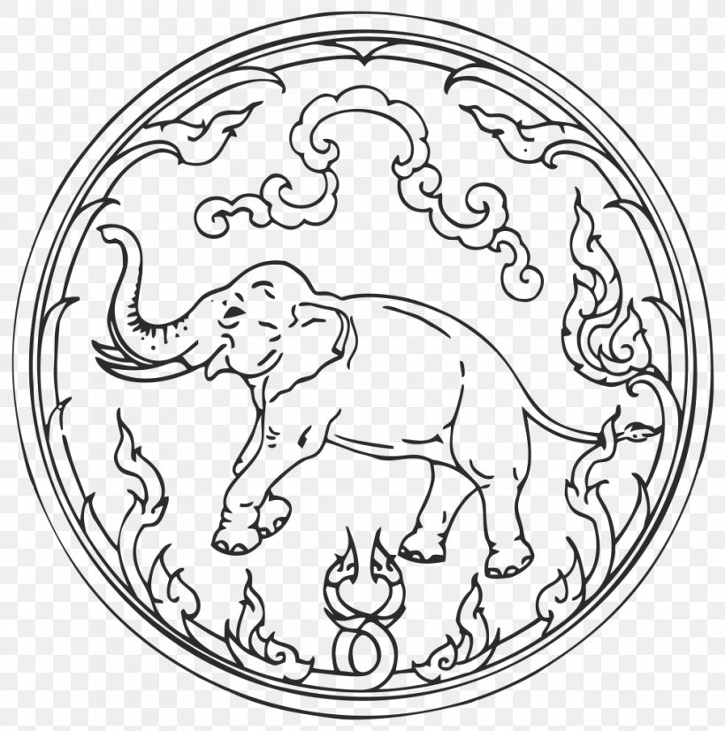 Chiang Rai Chiang Mai Phayao Province Seals Of The Provinces Of Thailand, PNG, 992x1000px, Chiang Rai, African Elephant, Area, Art, Black And White Download Free