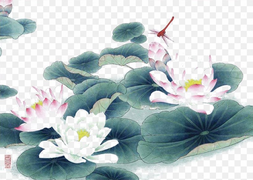 Gongbi Chinese Painting Bird-and-flower Painting China Ink Wash Painting, PNG, 950x677px, Gongbi, Aquatic Plant, Artificial Flower, Birdandflower Painting, Calligraphy Download Free