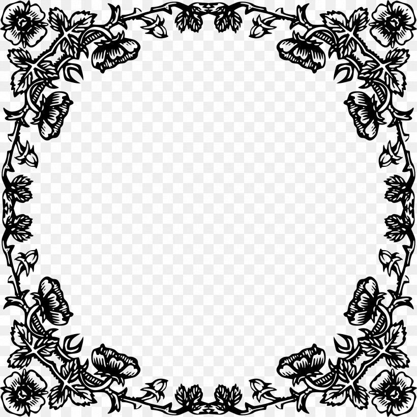 Picture Frames Rose Photography, PNG, 2340x2340px, Picture Frames, Area, Art, Black, Black And White Download Free