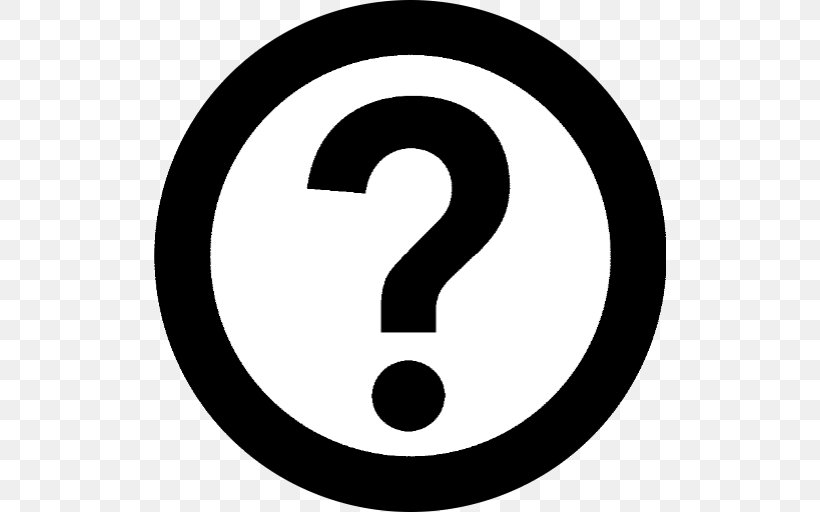Question Mark Trademark Symbol Vector Graphics, PNG, 512x512px, Question Mark, Area, Black And White, Brand, Logo Download Free