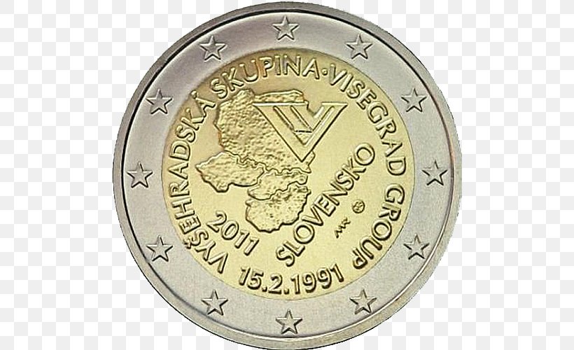 Slovakia 2 Euro Coin 2 Euro Commemorative Coins Euro Coins, PNG, 500x500px, 2 Euro Cent Coin, 2 Euro Coin, 2 Euro Commemorative Coins, Slovakia, Coin Download Free